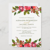 Faire-part de mariage floral de vacances (Devant)