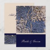 Faire-part de mariage Floral de William Morris (Devant / Derrière)