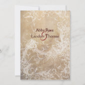 Faire-part de mariage floral défraîchi (Dos)