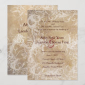 Faire-part de mariage floral défraîchi (Devant / Derrière)