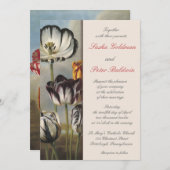 Faire-part de mariage floral des tulipes (Devant / Derrière)
