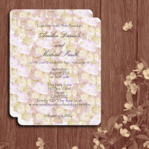 Faire-part de mariage floral d'été pastel