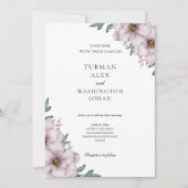 Faire-part de mariage floral d'Eucalyptus (Devant)