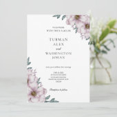 Faire-part de mariage floral d'Eucalyptus (Debout devant)