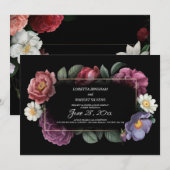 Faire-part de mariage Floral Dreams (Devant / Derrière)