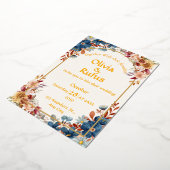 Faire-part de mariage floral élégant (Rotation)