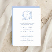 Faire-part de mariage Floral Elegant Blue Hydrange