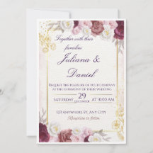 Faire-part de mariage floral – Élégant et personna