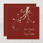 Faire-part de mariage floral - Élégant et simple (Devant / Derrière)