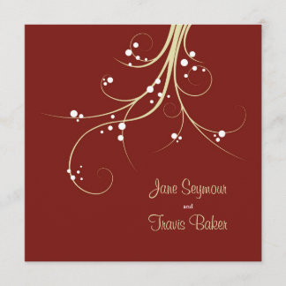 Faire-part de mariage floral - Élégant et simple