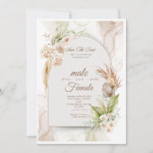 Faire-Part de Mariage Floral Élégant | Personnalis (Devant)