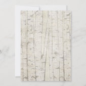 Faire-part de mariage floral en bois rustique (Dos)