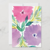 Faire-part de mariage floral en fleurs (Dos)