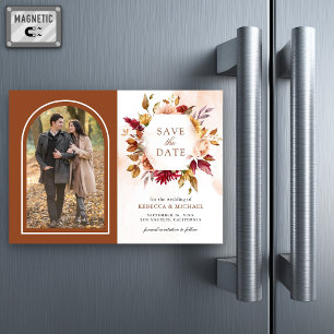 Faire-part de mariage floral en terre cuite pour p