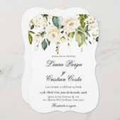 Faire-part de mariage Floral espagnol (Devant / Derrière)