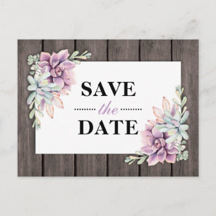 Faire-Part de Mariage Floral et Succulentes à l'Aq