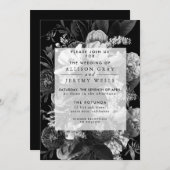 Faire-part de mariage floral éthéré (Devant / Derrière)