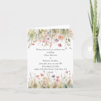 Faire-part de mariage Floral fleur sauvage