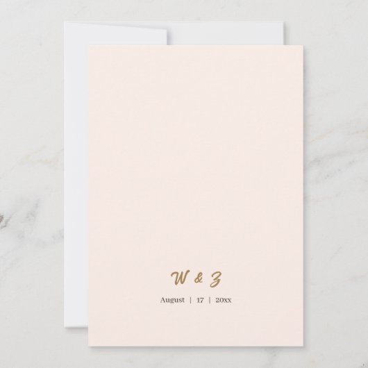 Faire-part de mariage Floral Flexible Avec Cadre O (Dos)