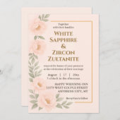 Faire-part de mariage Floral Flexible Avec Cadre O (Devant / Derrière)