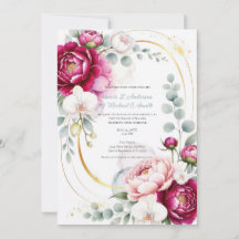 Faire-part de mariage floral Garden Peonies & Orch