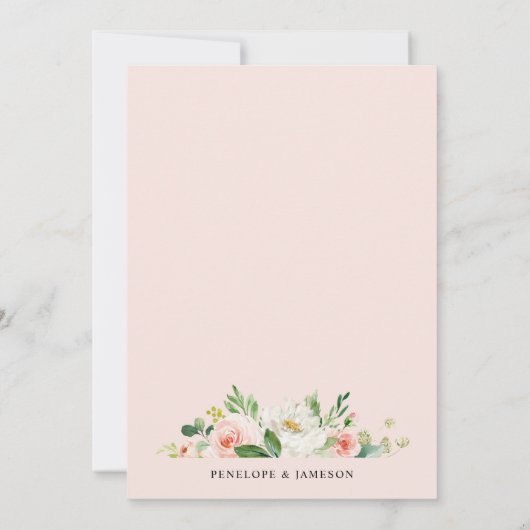 Faire-part de mariage floral géométrique botanique (Dos)