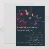 Faire-part de mariage floral gothique (Devant / Derrière)