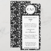 Faire-part de mariage floral gothique de (Devant / Derrière)