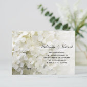 Faire-part de mariage floral Hydrangea blanc (Debout devant)