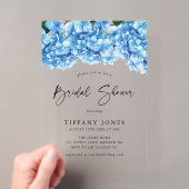 Faire-Part de Mariage Floral Hydrangea Bleu Modern (In situ (ordinateur de poche))
