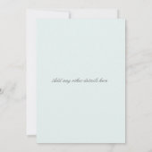 Faire-part de mariage Floral Iris Bleu (Dos)