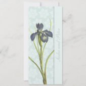Faire-part de mariage Floral Iris Bleu (Devant)
