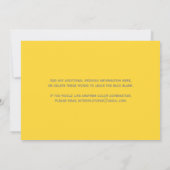 Faire-part de mariage floral jaune, gris, blanc (Dos)