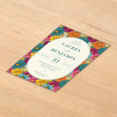 Faire-part de mariage floral joyeux (Poser)