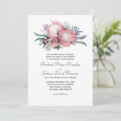 Faire-part de mariage floral King Protea (Debout devant)