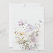 Faire-part de mariage floral lilas romantique (Dos)