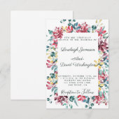 Faire-part de mariage floral lumineux (Devant / Derrière)