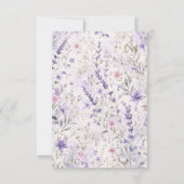 Faire-part de mariage floral lunaire violet (Dos)