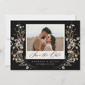 Faire-part de mariage floral lunatique