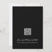 Faire-part de mariage floral lunatique avec code Q (Dos)