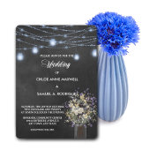 Faire-part de mariage floral Mason bleu Twilight