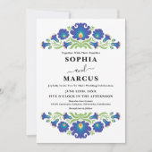 Faire-part de mariage Floral mexicain (Devant)