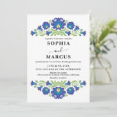 Faire-part de mariage Floral mexicain (Debout devant)
