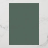 Faire-part de mariage floral minimal vert de la fo (Verso)
