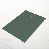 Faire-part de mariage floral minimal vert de la fo (Rotation)