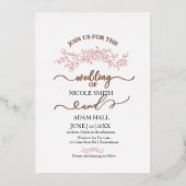 Faire-part de mariage floral minimaliste | Elegant (Recto)