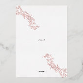 Faire-part de mariage floral minimaliste | Elegant (Verso)