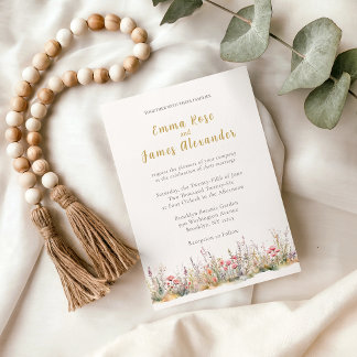 Faire-part de mariage floral minimaliste rose tend