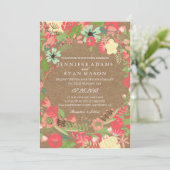 FAIRE-PART DE MARIAGE FLORAL MODERNE (Debout devant)