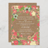 FAIRE-PART DE MARIAGE FLORAL MODERNE (Devant / Derrière)